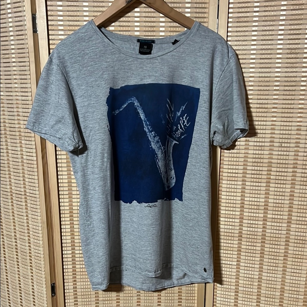 Scotch & Soda Men's Gray Graphic T-Shirt